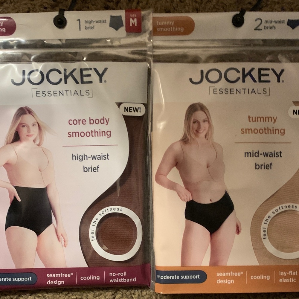 Jockey Essentials Women's Core Body & Tummy Smoothing Briefs — Brown  and Nude